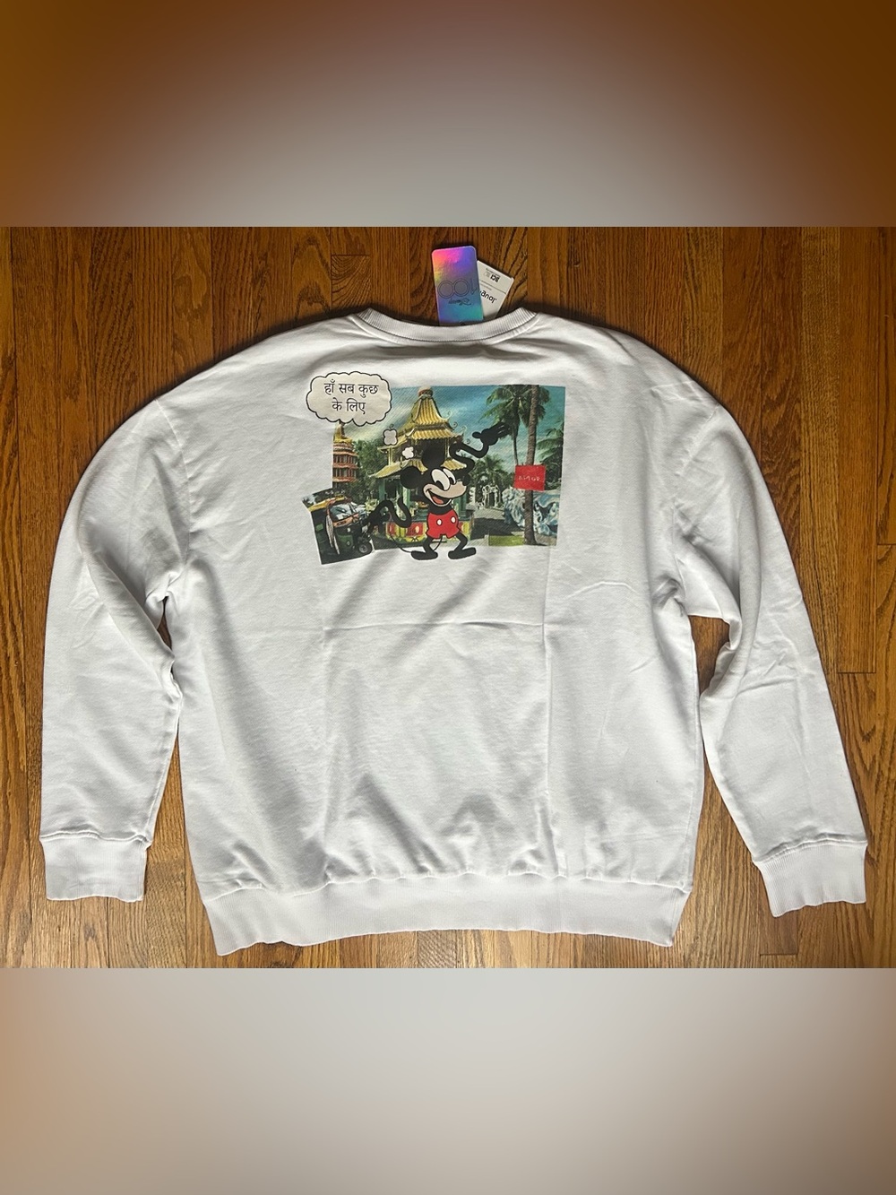 White Mickey Mouse Disney Crewneck Sweatshirt